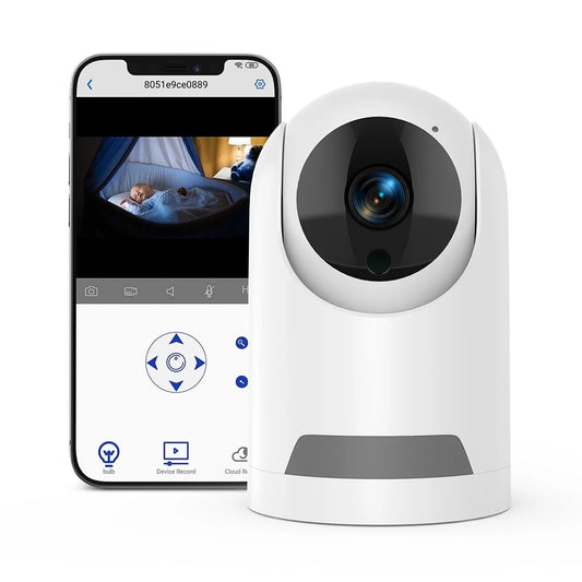 360° Wireless 5G Baby Monitor with Safety Alerts and 4MP HD Wi-Fi Camera for Human and Pet Detection, Complete Home Security System Featuring Two-Way Audio, Motion Tracking, and Infrared Night Vision
