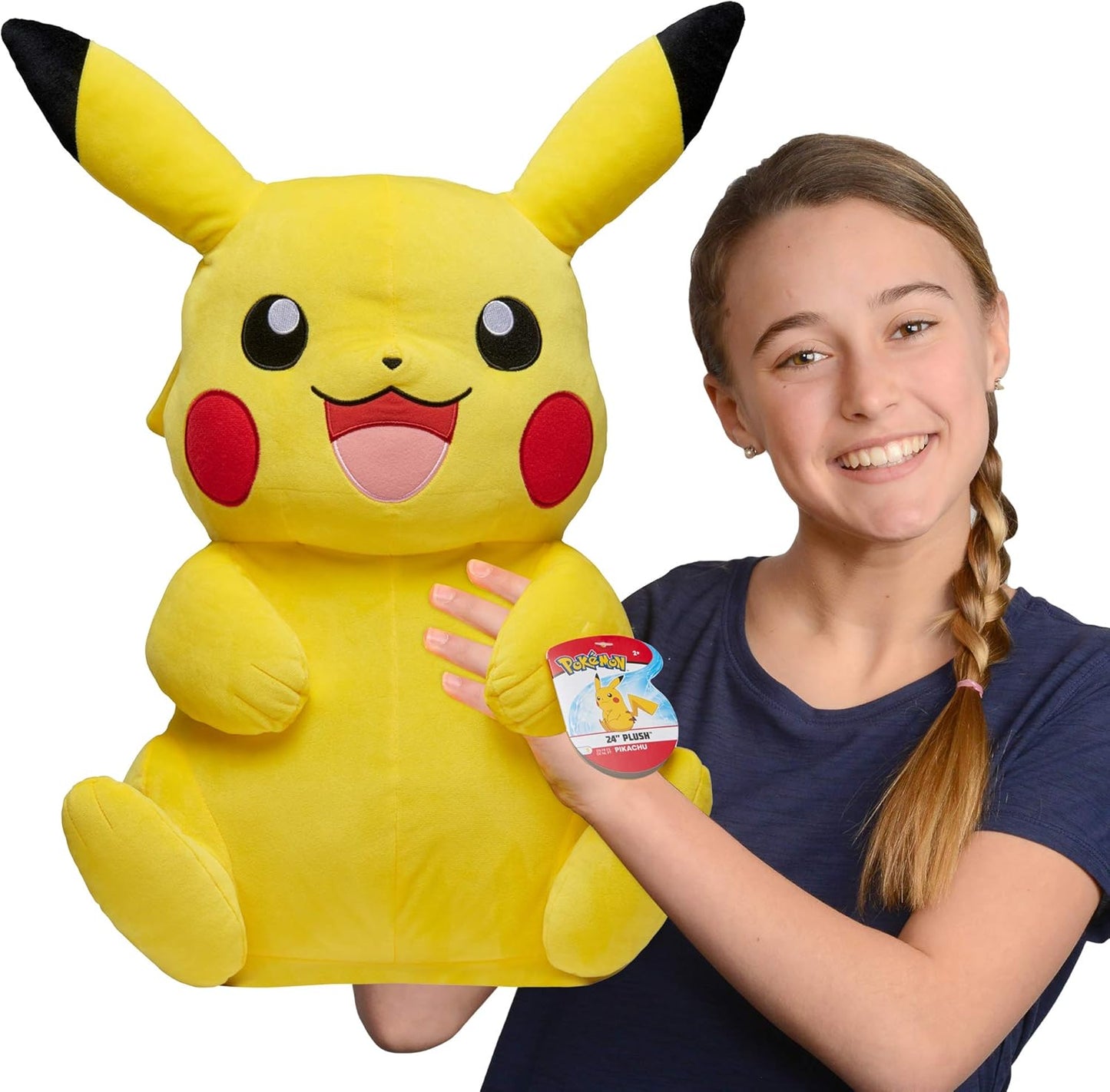 Pikachu 24-Inch Giant Plush Toy - Ultra-Soft, Life-Size Plush Ideal for Play and Display