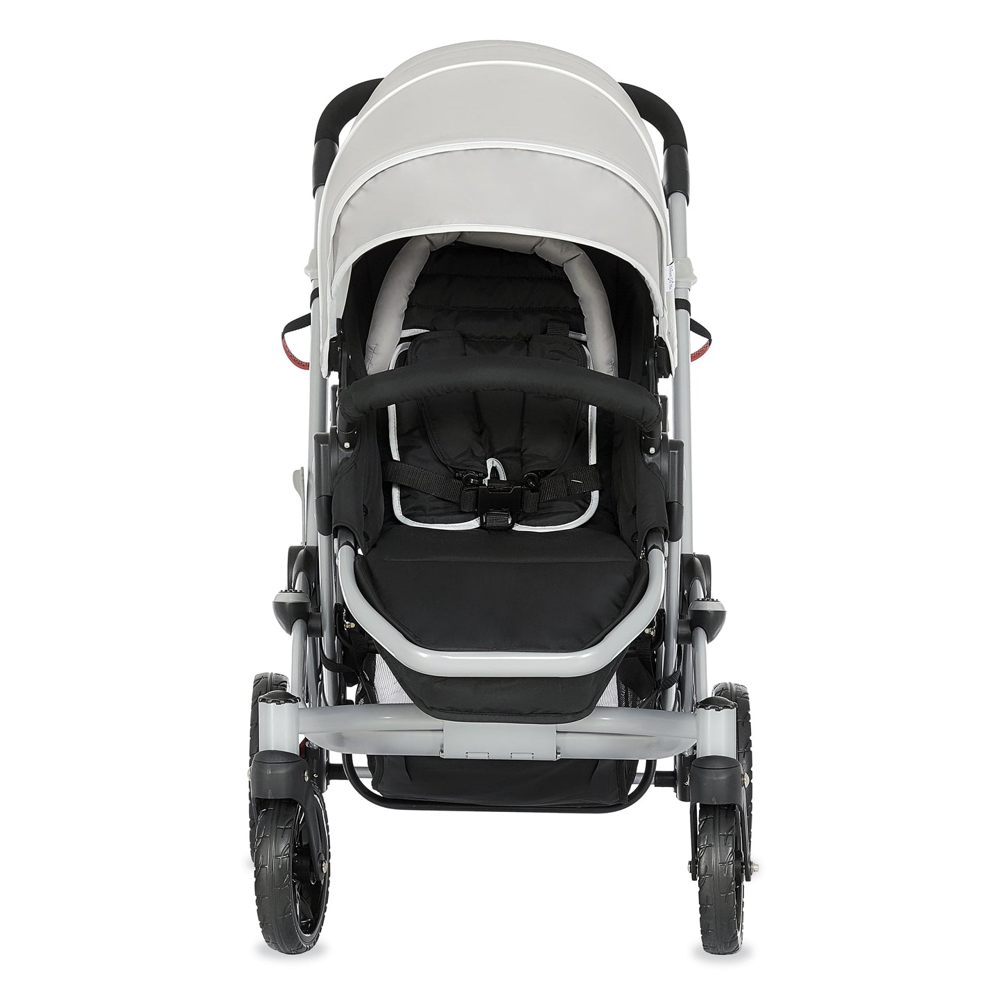 Track Tandem Stroller - Face-to-Face Design in Light Grey