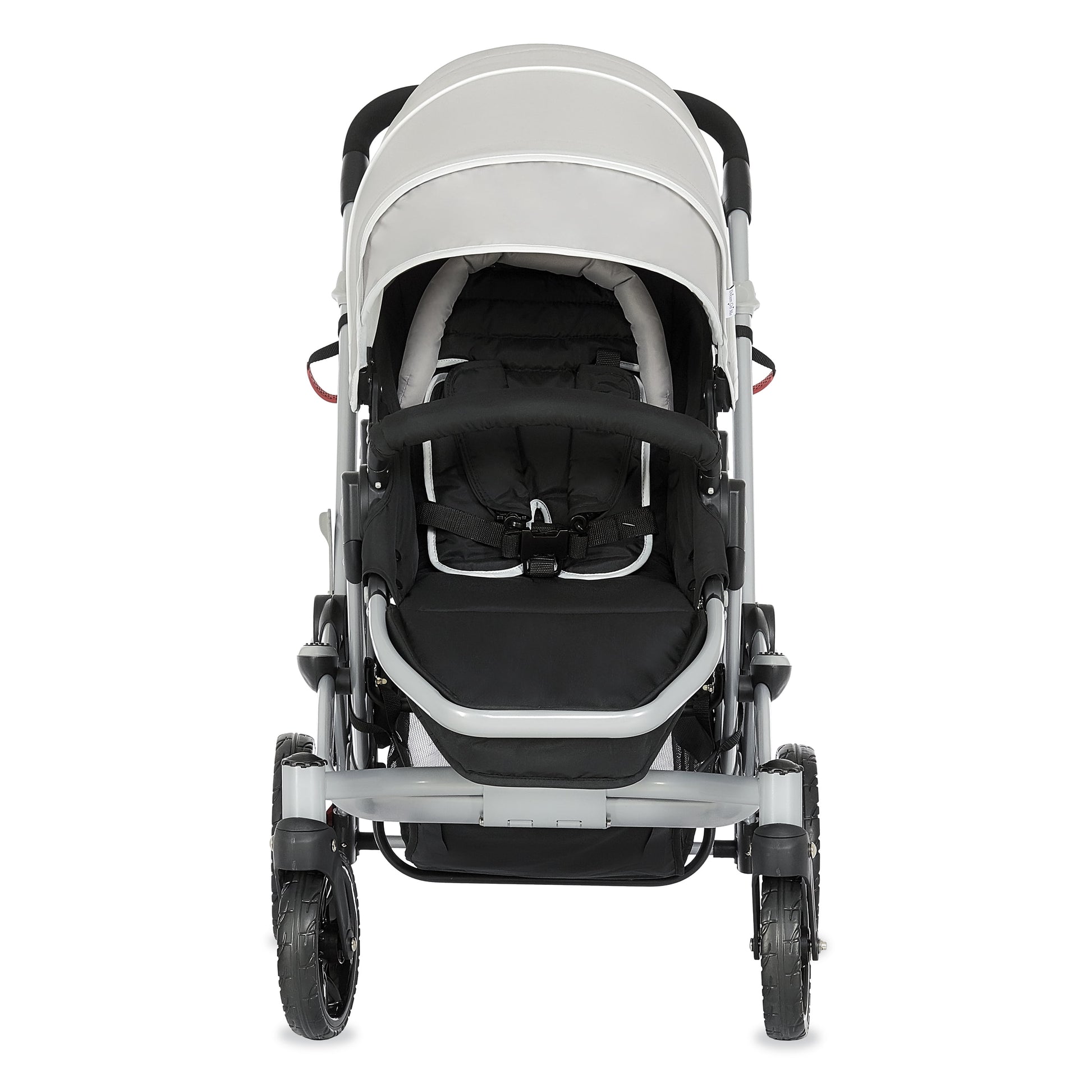 Track Tandem Stroller - Face-to-Face Design in Light Grey