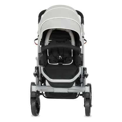 Track Tandem Stroller - Face-to-Face Design in Light Grey