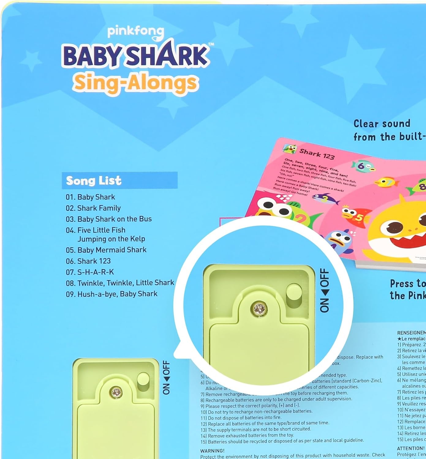 Interactive Baby Shark Sound Book with 10 Buttons | Educational Toy for Toddlers Ages 1-3 | Perfect Gift for Boys and Girls