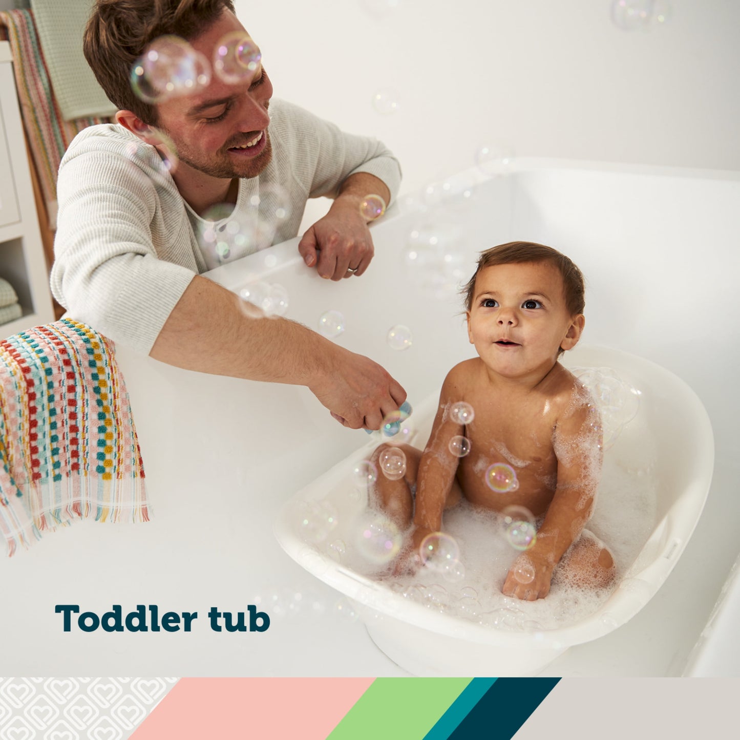 3-in-1 Multifunctional Plastic Infant Bathtub in Harbor Mist
