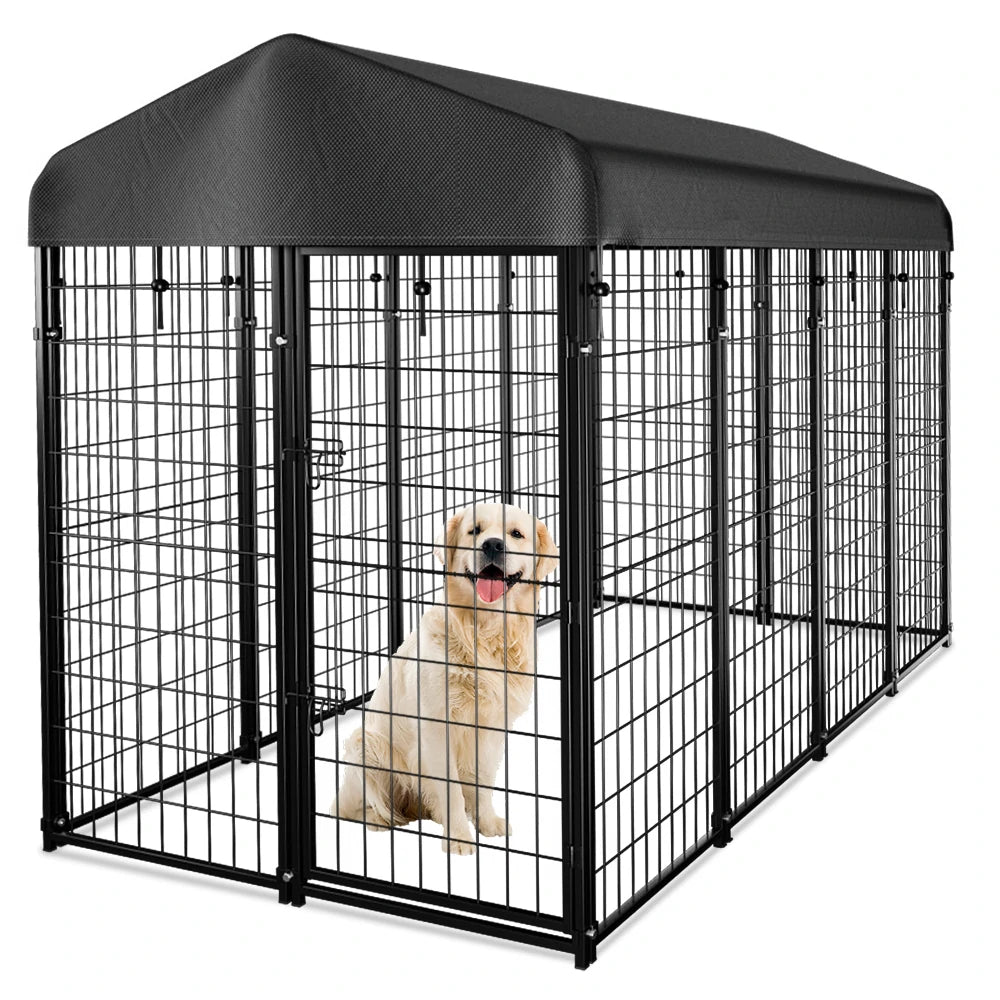 Pawgiant Oversized Large Dog Kennel Outdoor Anti-Uv Dog Playpen House Fence Pet Crate US