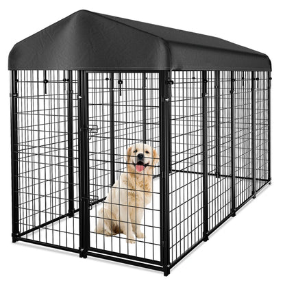 Pawgiant Oversized Large Dog Kennel Outdoor Anti-Uv Dog Playpen House Fence Pet Crate US