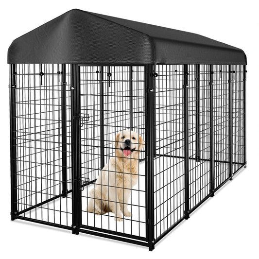 Pawgiant Oversized Large Dog Kennel Outdoor Anti-Uv Dog Playpen House Fence Pet Crate US
