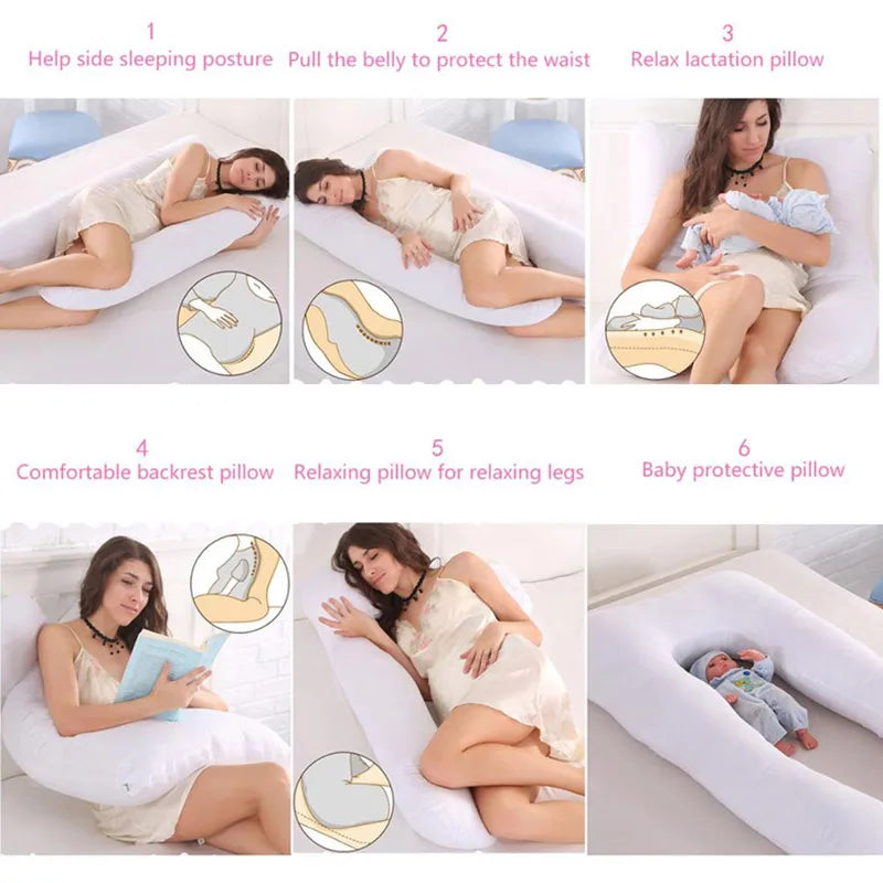 1.3KG Multi-Functional Cotton Maternity Pillow for Pregnancy and Breastfeeding Support