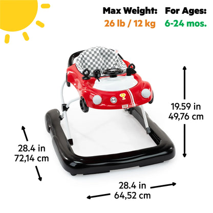 3-in-1 Red Infant and Toddler Car Walker