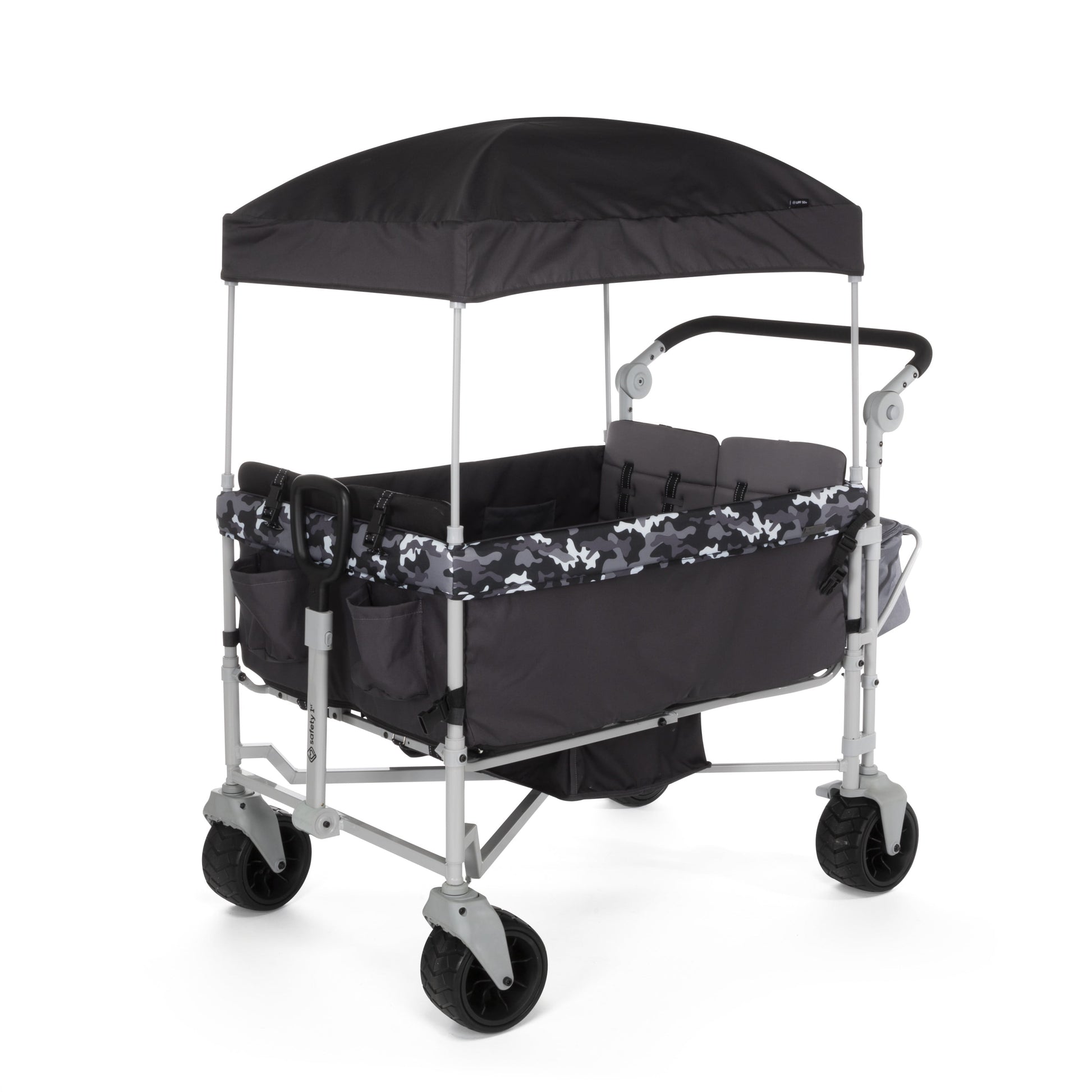 Summit Sprint Quad Wagon Stroller for Four Passengers in Charcoal Camo - Unisex Design for Toddlers