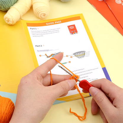 Crochet Animal DIY Kit for Beginners: Complete with Yarn, Needles, and Accessories