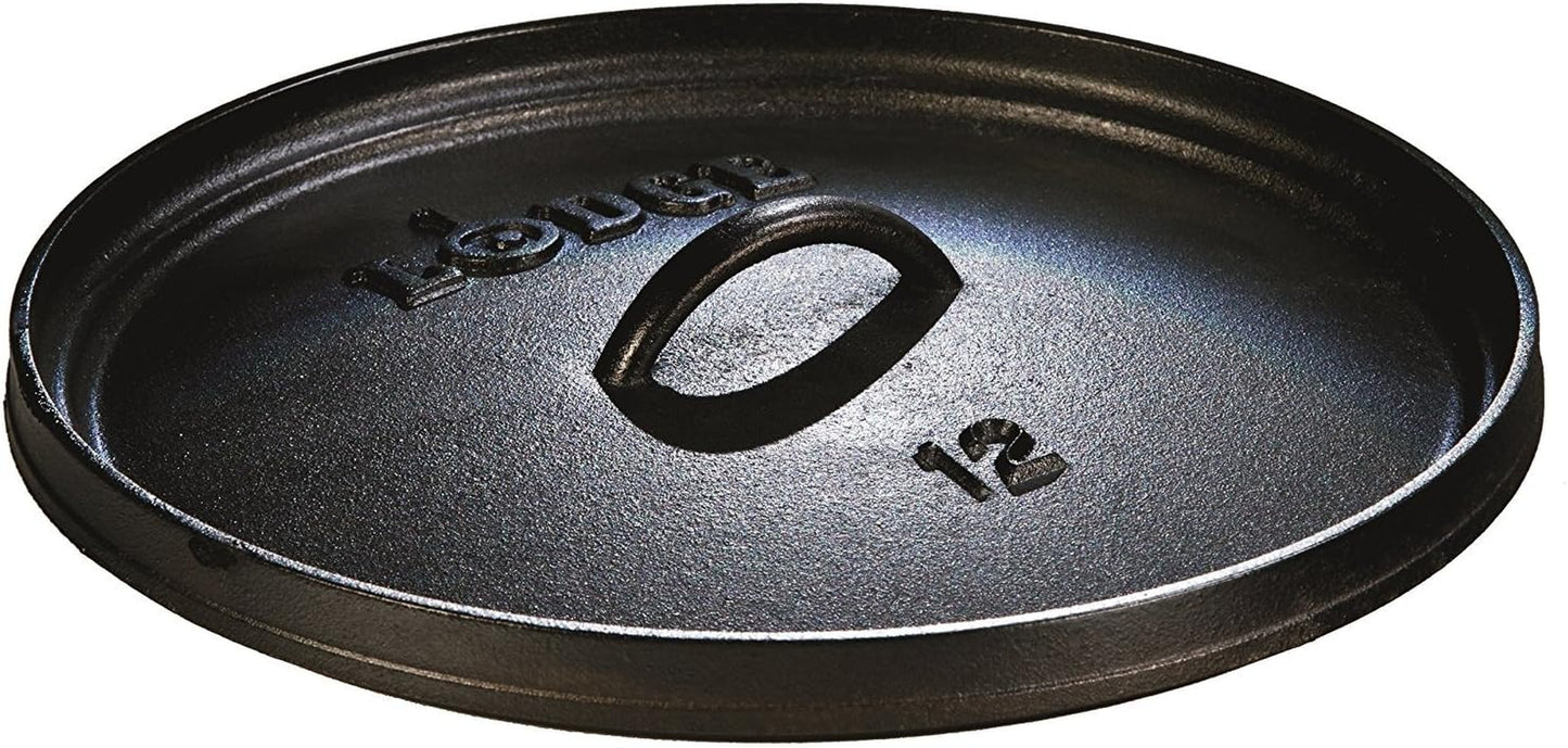 8 Quart Pre-Seasoned Cast Iron Camp Dutch Oven with Lid - Dual Handles - Use in the Oven, on the Stove, on the Grill or over the Campfire - Black