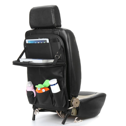 Foldable Vehicle Back Seat Organizer with Multi-Pocket Storage Solution