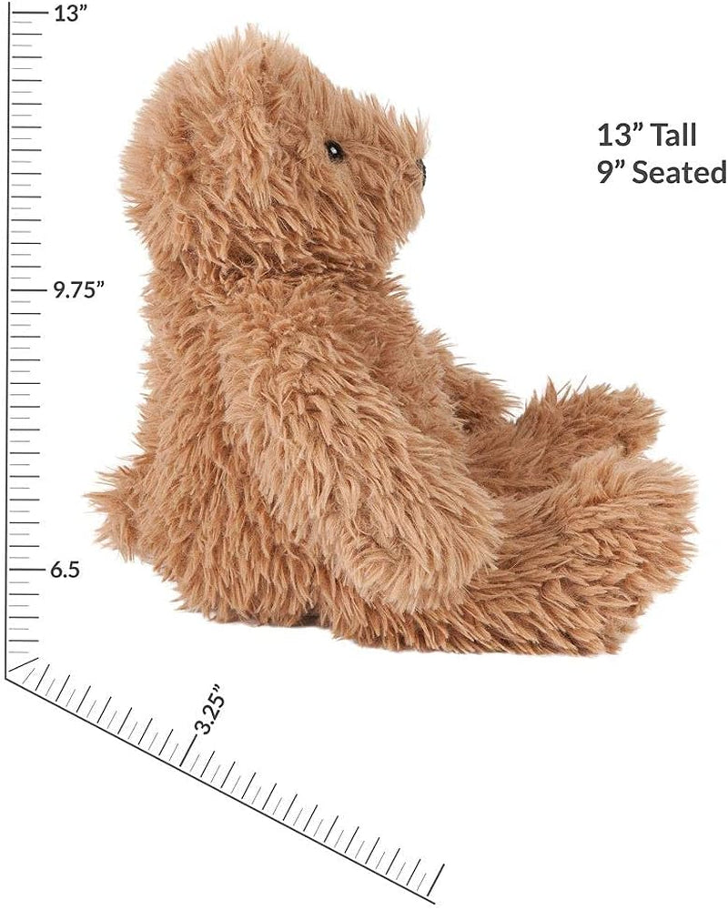13-Inch Almond Brown Bear Stuffed Animal | Made in the USA with 100% Recycled Filling | Bear Hospital Care Support