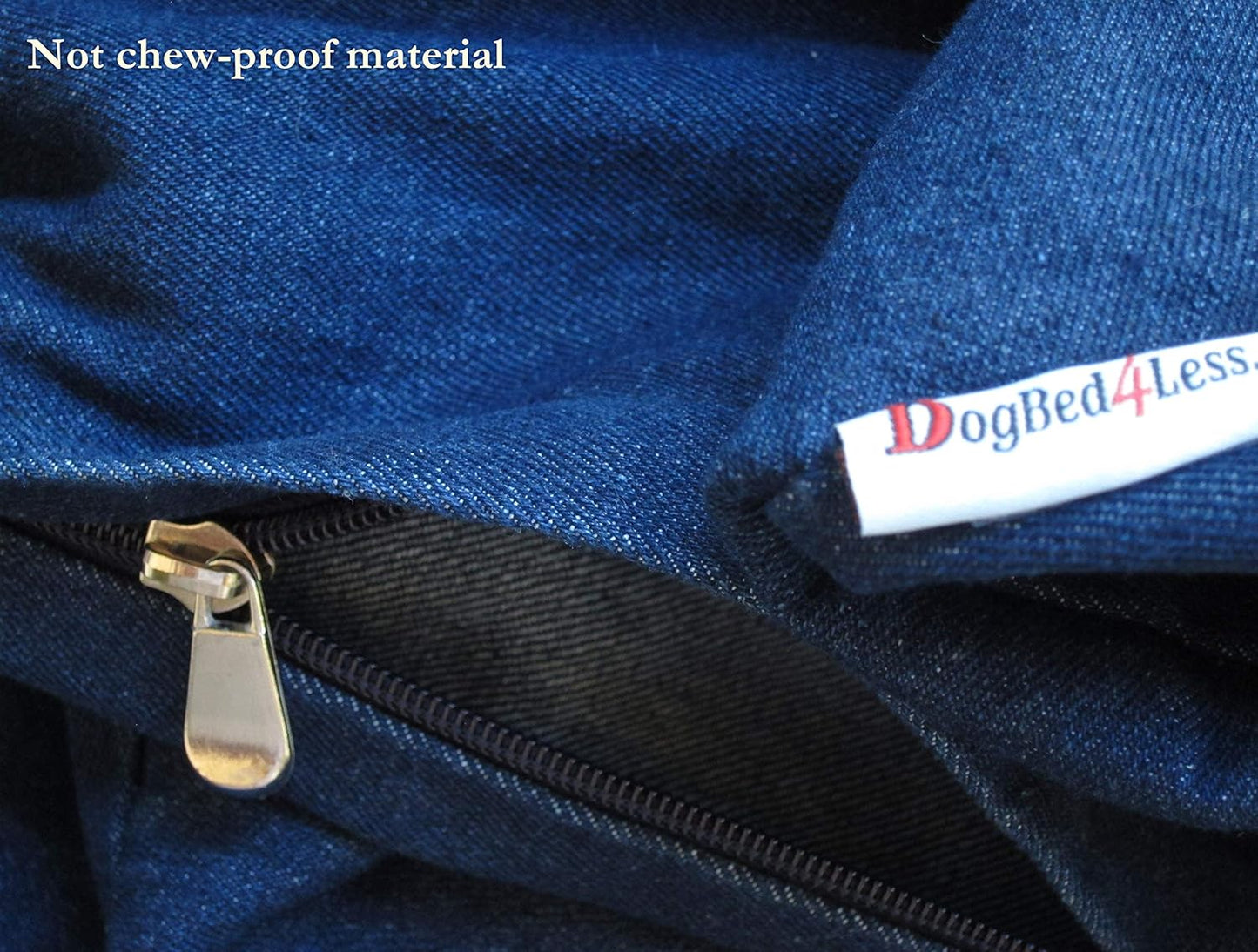 Premium Orthopedic Memory Foam Dog Bed for Medium Large Dogs, Washable Durable Denim Cover, Waterproof and Extra External Pet Bed Case 37"X27"X4"