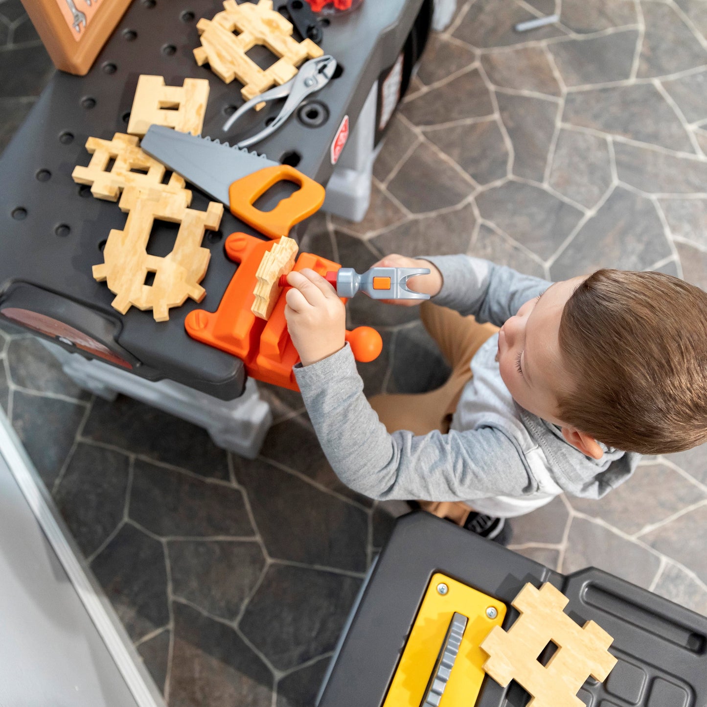 Toddler Workshop Utility Bench with 76-Piece Tool Set
