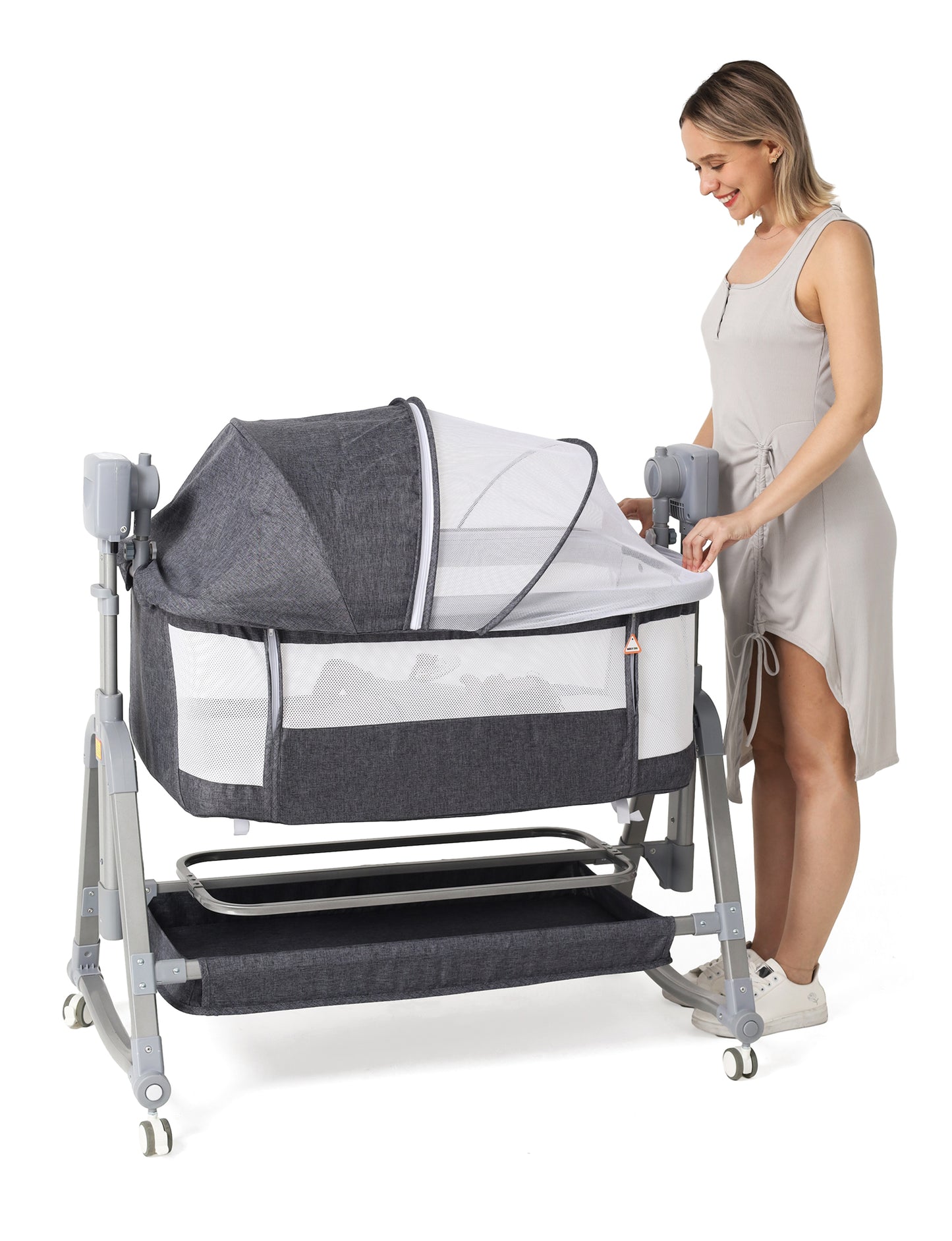 Advanced Multi-Functional Electric Rocking Chair for Infants with Soothing Features and Bassinet Functionality