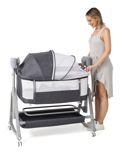 Advanced Multi-Functional Electric Rocking Chair for Infants with Soothing Features and Bassinet Functionality