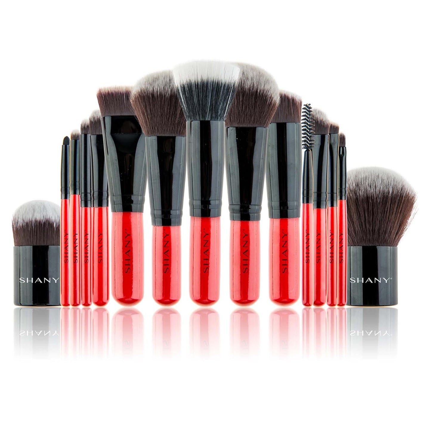 Makeup Brushes Vanity Vox- 15 Pc Premium Cosmetics Brush Set with Stylish Makeup Brush Storage Box and Brush Stand