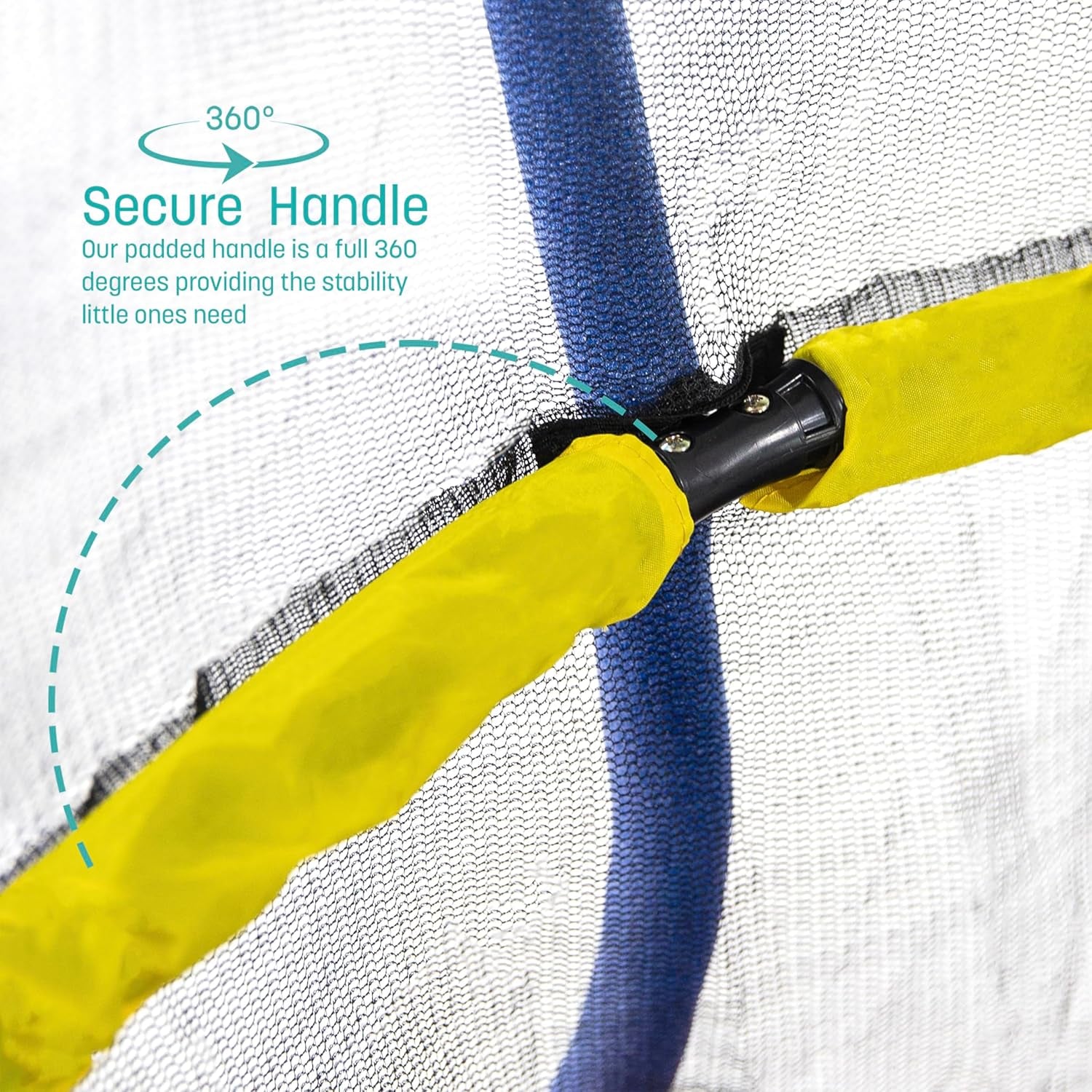 Compact Trampoline with Safety Enclosure Net