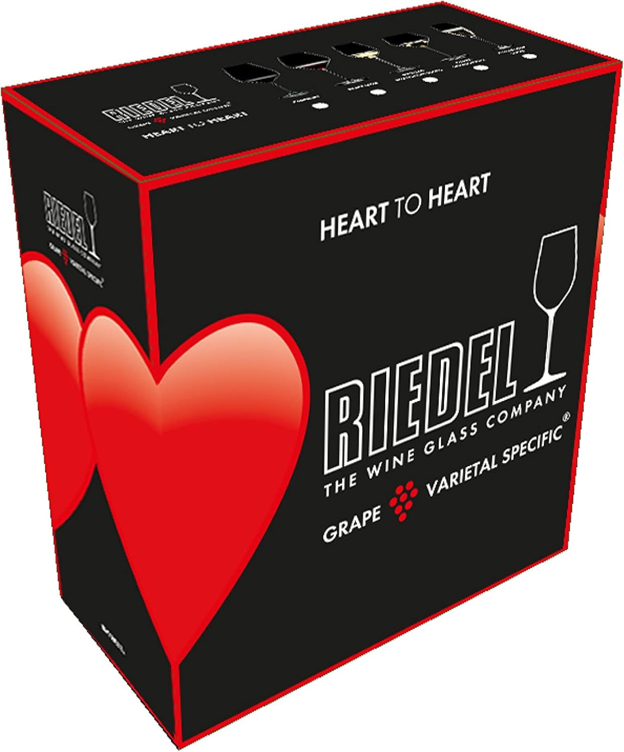 Heart to Heart Cabernet Sauvignon Glasses, Set of 2