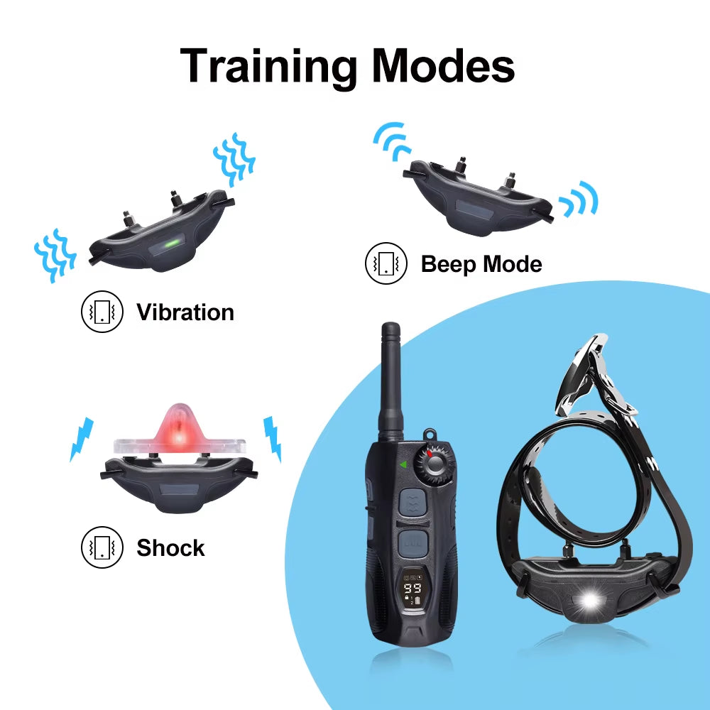 Dog Trainer'S Collar Hunting Dog Training System Waterproof Rechargeable Dog Electic Collars 2000M Control for Medium Large Dogs
