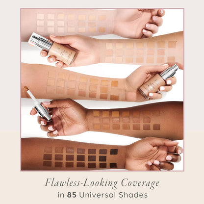 PÜR MINERALS 4-In-1 Love Your Selfie Foundation & Concealer - Longwear Full Coverage Liquid Makeup Foundation with Hydrating Blend for Refined-Looking, Natural Beauty Glow, Skin Texture & Tone