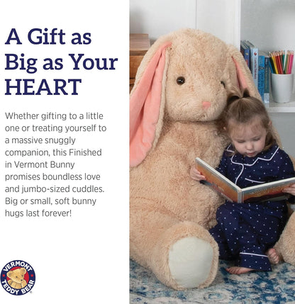 Giant 4-Foot Plush Bunny from the Giant Cuddle Collection - Adorable Stuffed Animal for All Ages