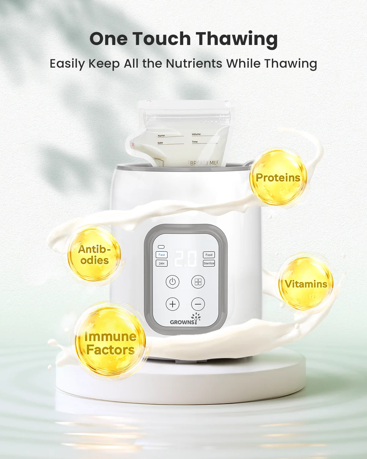 Professional Baby Bottle Warmer with Timer and Accurate Temperature Control, Suitable for All Bottle Sizes, Blue