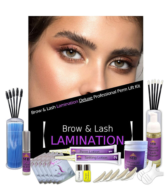 Lash Lift Kit Eyelash Perm Kit & Brow Lift Deluxe Kits with Keratin Serum Handy Tubes with Only 5% TGA SAFE for Brows & Lashes