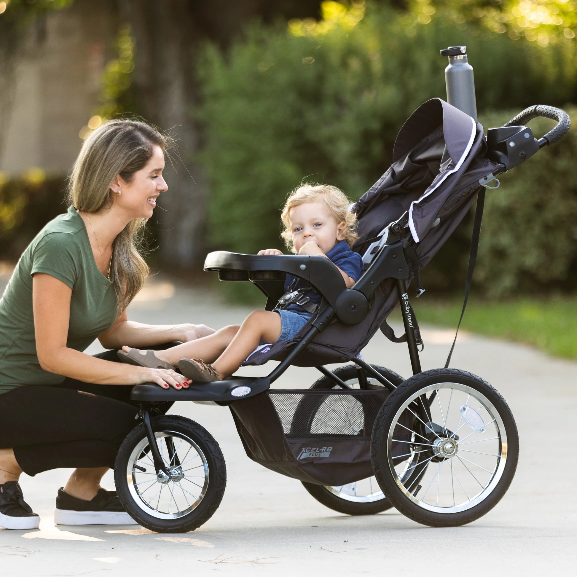 Xcel-R8 Plus Jogging Stroller with LED Lighting in Liberty Grey