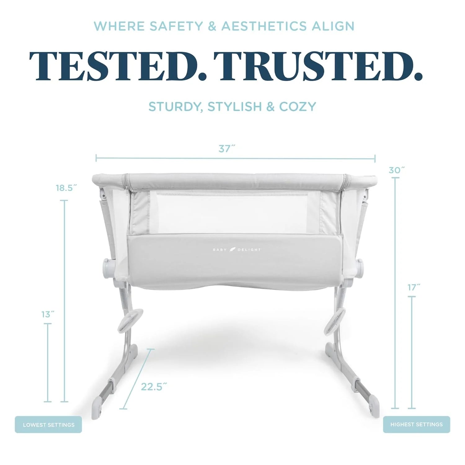 Dreamer Bassinet and Bedside Sleeper in Driftwood Gray for Infants Aged 0-5 Months (Unisex)