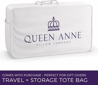 Hotel Collection Premium Hypoallergenic Down Alternative Pillows - Queen Size (Set of 2) - Exceptional Comfort, Made in the USA