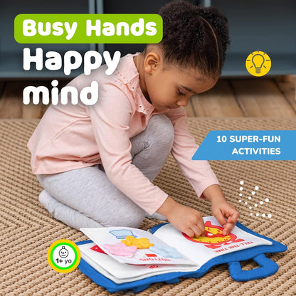 Montessori-Inspired Busy Book for Toddlers Aged 1-3 - Engaging Airplane Activities and Quiet Time Learning for Boys and Girls