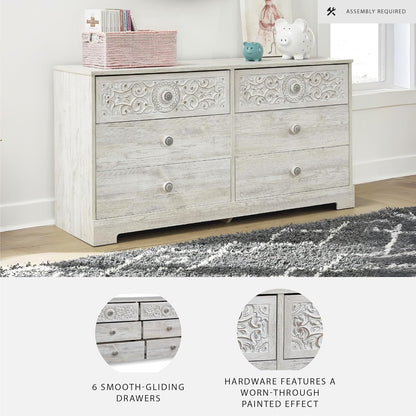 Paxberry Bohemian Dresser in Whitewash Finish