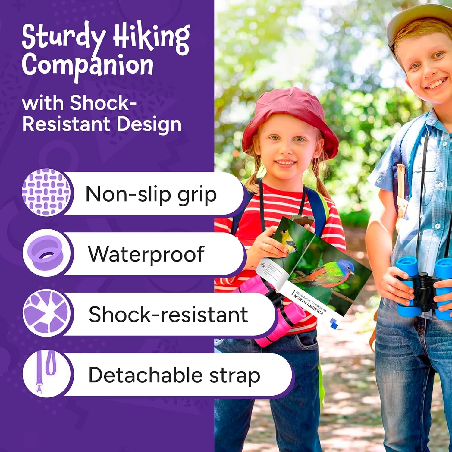 Think Peak Blue Binoculars - Compact Outdoor Adventure and STEM Educational Tool for Children Aged 3-12, Perfect for Bird Watching, Camping, and Nature Exploration