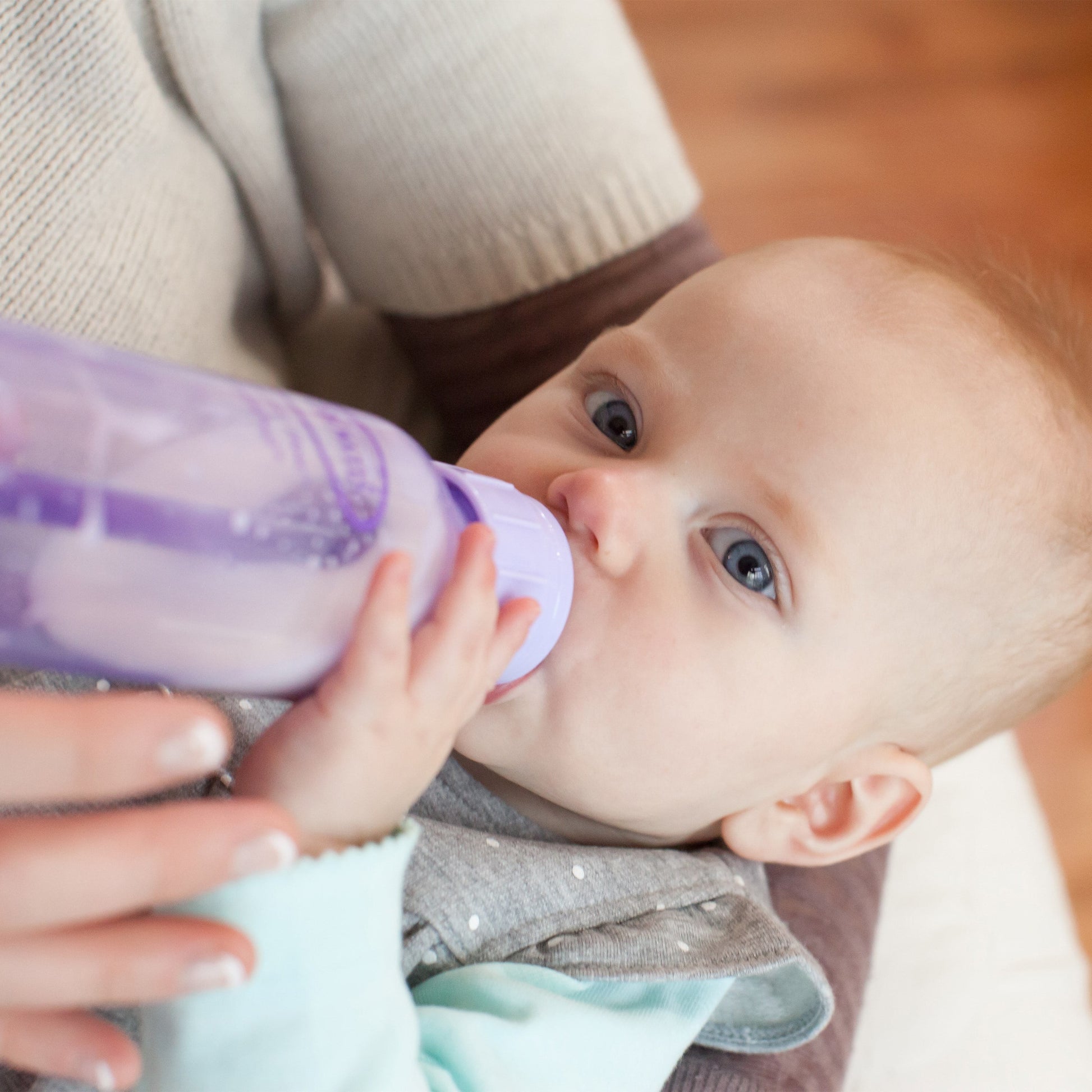 Natural Flow Anti-Colic Options+ Narrow Baby Bottles, Purple, 8 oz, Slow Flow, Suitable for Newborns, Set of 3