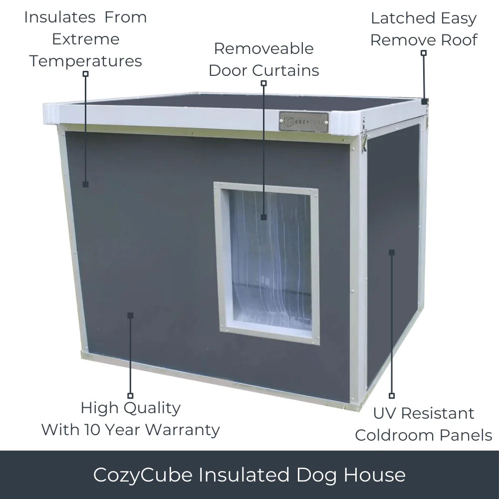 Cozycube Insulated Dog House with Coldroom Panel