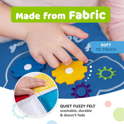 Montessori-Inspired Busy Book for Toddlers Aged 1-3 - Engaging Airplane Activities and Quiet Time Learning for Boys and Girls