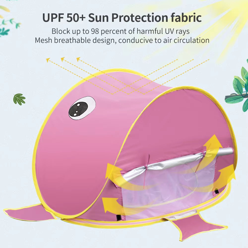 Portable UV-Protection Baby Beach Tent with Integrated Pool - Pop-Up Sun Shelter for Children
