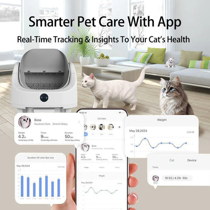 HEYBO Open Top Smart Cat Litter Box — Automatic Self-Cleaning US Spot Delivery within 3 Days
