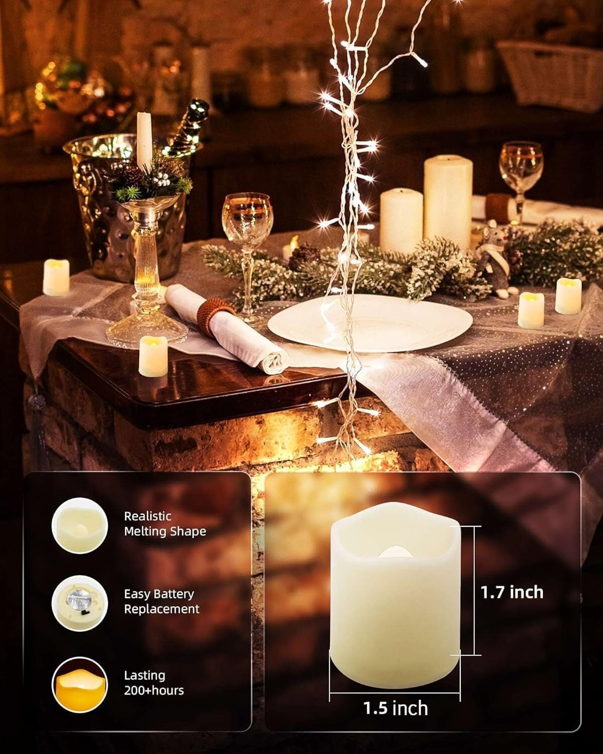 SHYMERY Flameless Votive Candles,Flamel