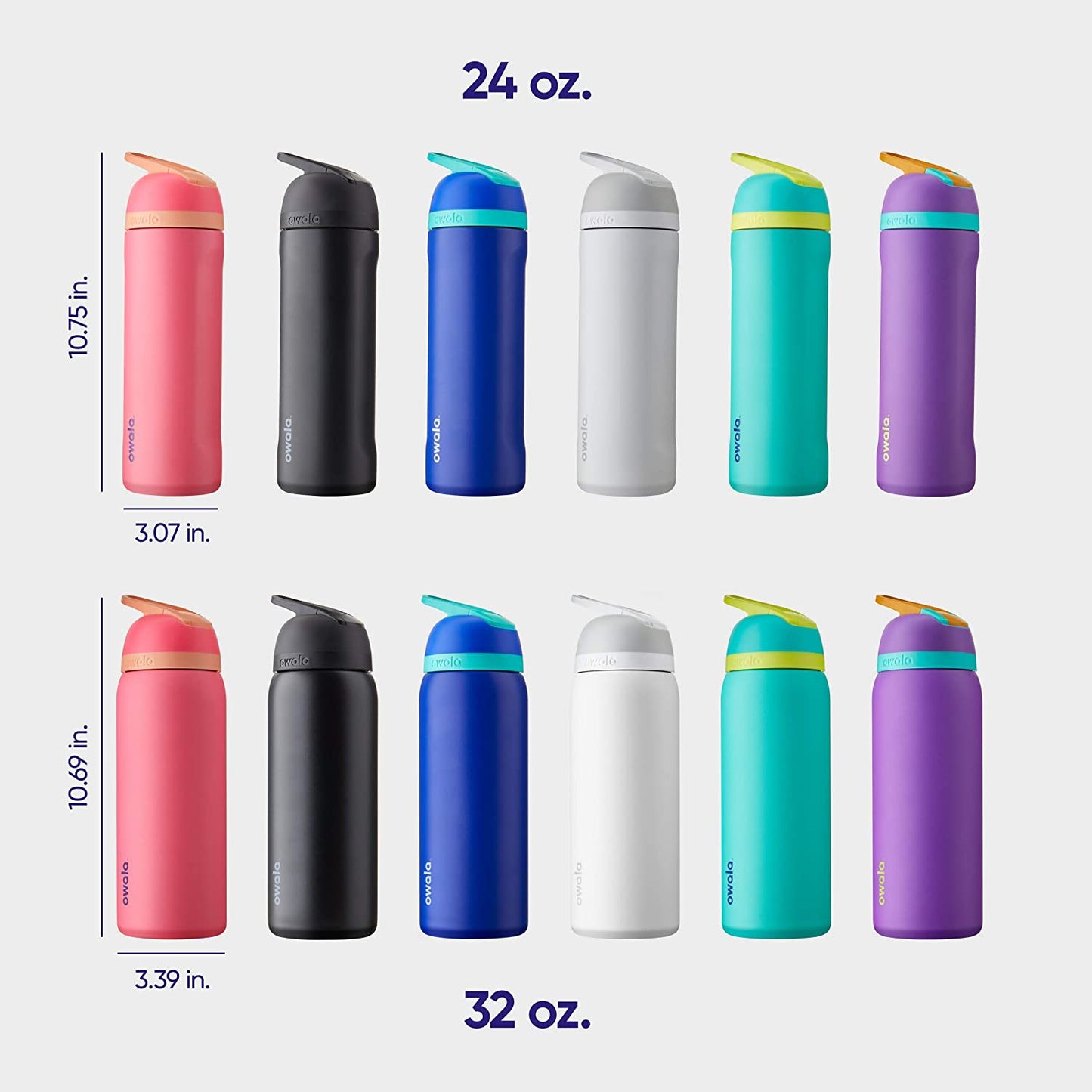Flip Insulated Stainless Steel Water Bottle with Straw, Bpa-Free Sports Water Bottle, Great for Travel, 24 Oz, Shy Marshmallow