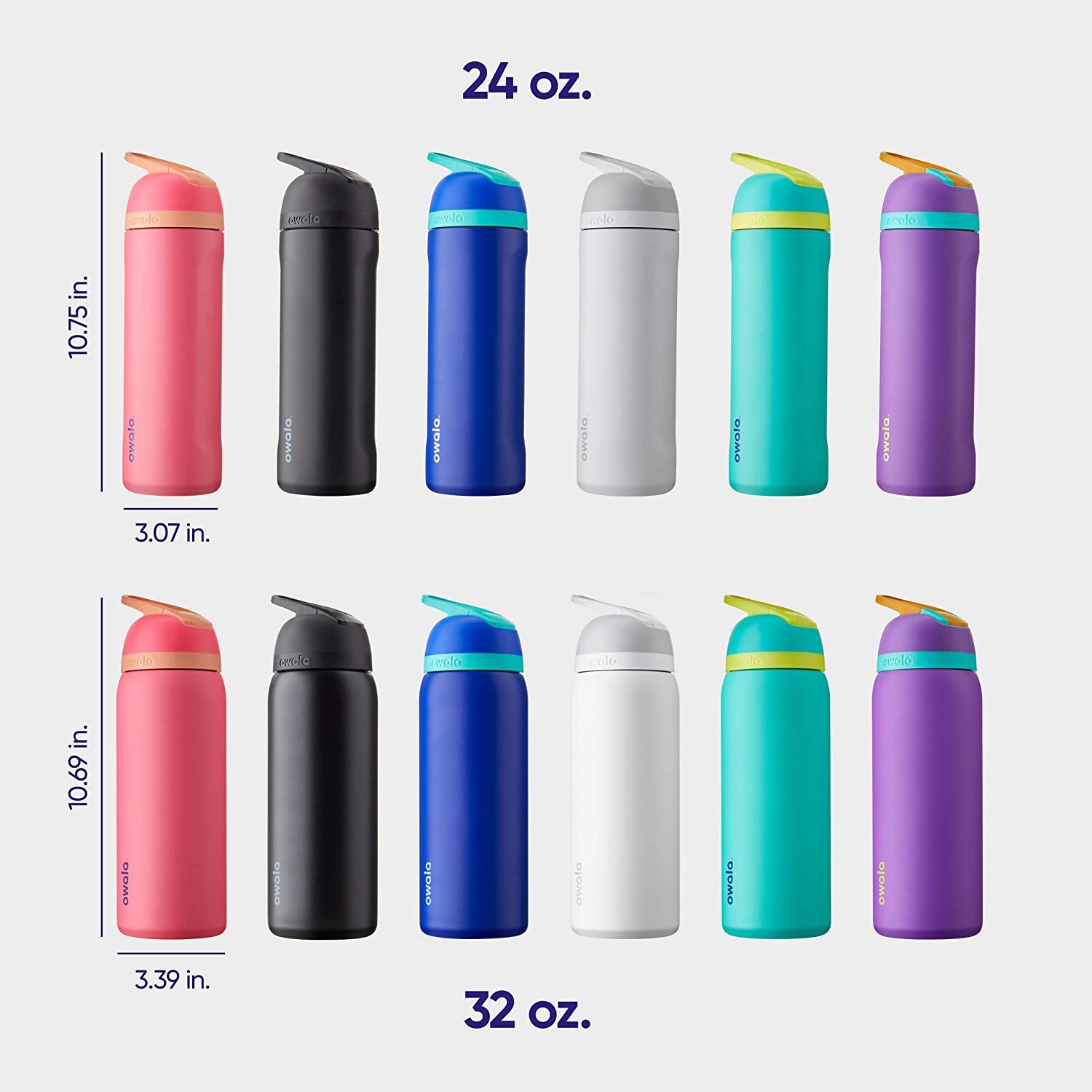 Flip Insulated Stainless Steel Water Bottle with Straw, Bpa-Free Sports Water Bottle, Great for Travel, 24 Oz, Shy Marshmallow