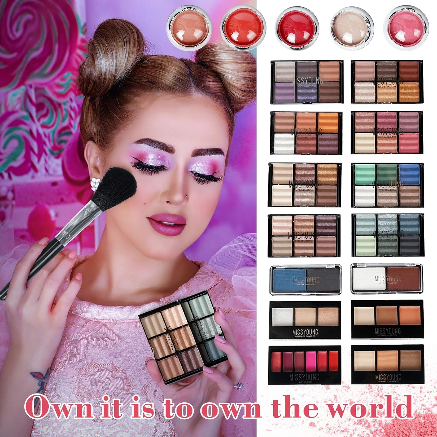 All in One Makeup Kit for Women Full Kit Multi-Purpose Combination Surprise Gift Set Beauty Full Make up Essential Starter Kit, Compact and Lightweight Design for Girls Women and Beginners