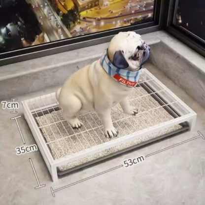 Dog Toilet Indoor Dogs Litter Box Stainless Steel Sand Basin for Puppy Training Washable Dog Toilet Cleaning Tools Pet Supplies