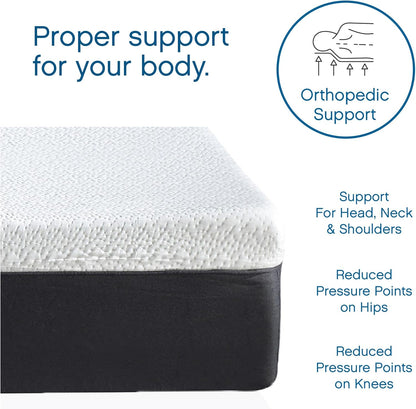 12 Inch Full Size Mattress Memory Foam Medium Firm, Gel Memory Foam Mattress Full Matress Cooling, Made in the USA, 12" Depth with Pressure Relief, Certipur-Us Certified No Fiberglass, Bed