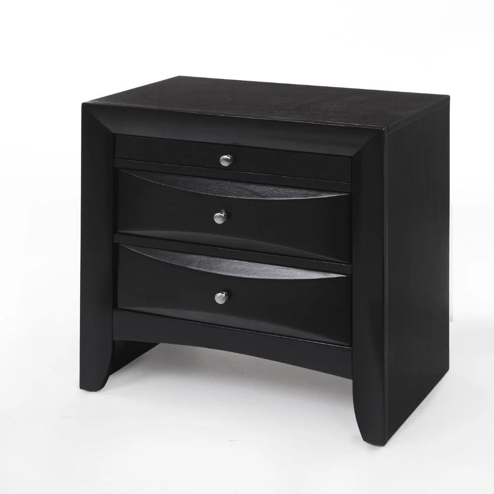 5-Piece Contemporary Black Wooden King Bedroom Suite