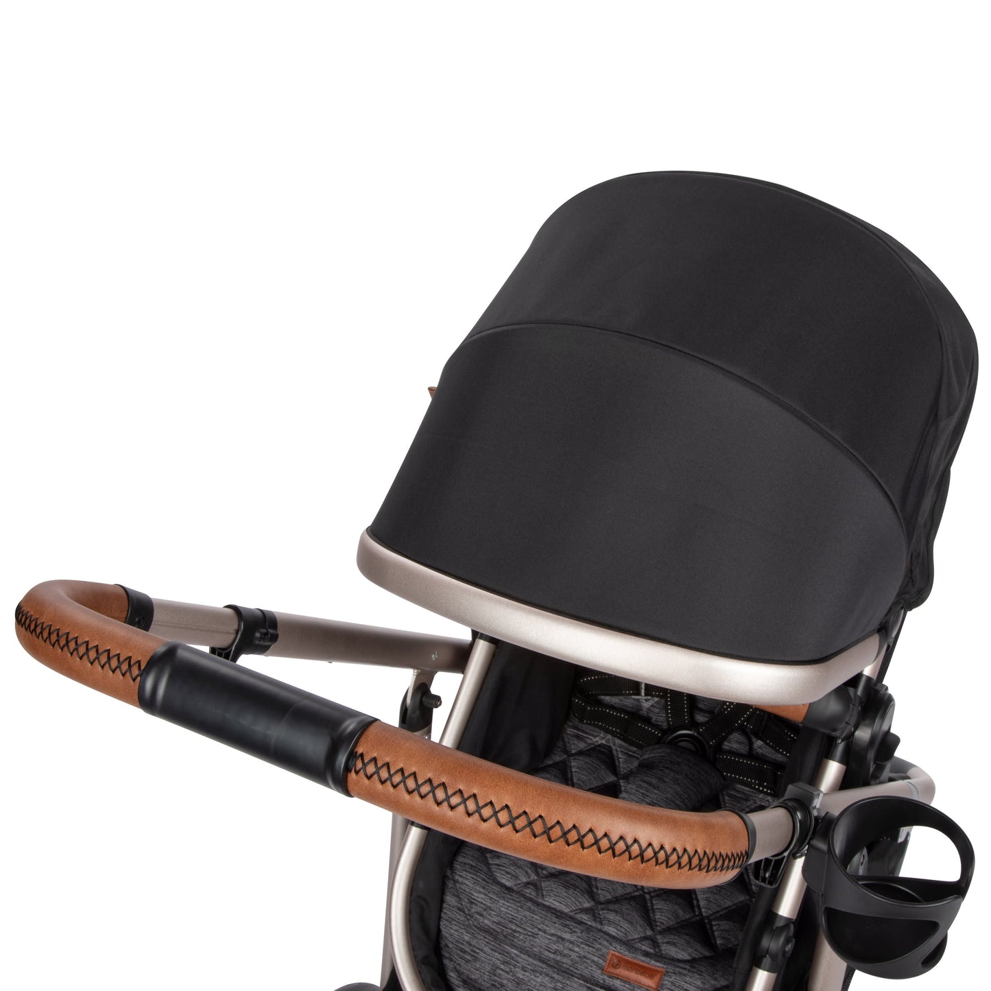 6-in-1 Modular Travel System for Infants and Toddlers in Black and Gold, Unisex Design