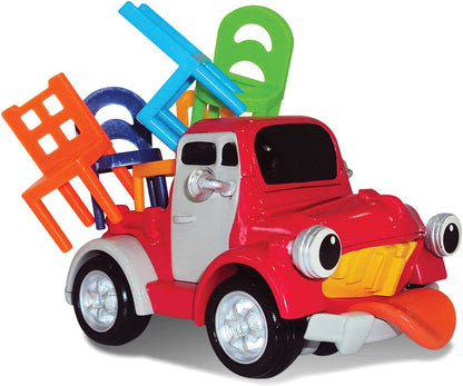 Pick Up Pete Chair Stacking Game - Motorized Truck Balance Game with Colorful Chairs, Interactive Board Game for Children Ages 4 and Up