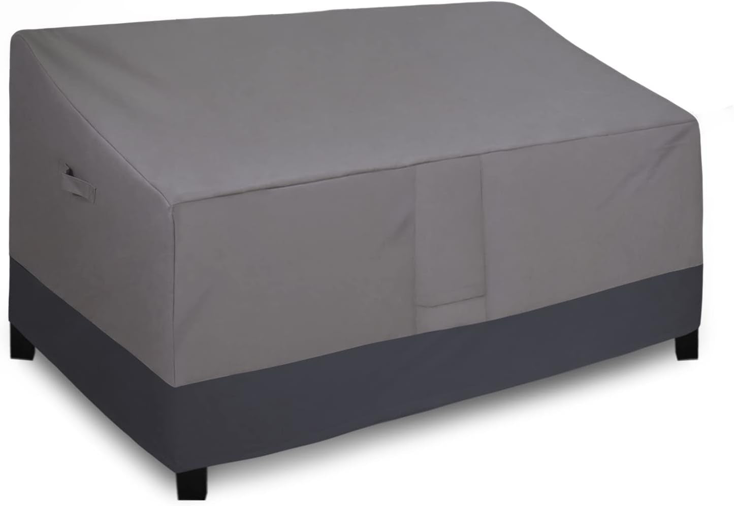 Waterproof Outdoor Couch Cover, Heavy Duty Deep 3-Seater Patio Sofa Cover, Windproof Outdoor Furniture Cover with Air Vent (88Wx40Dx33H Inch,Gray/Dark Gray)